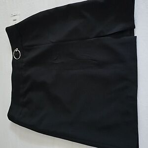 Anne Klein Woven and lined slit skirt Women's size 10 NWT black